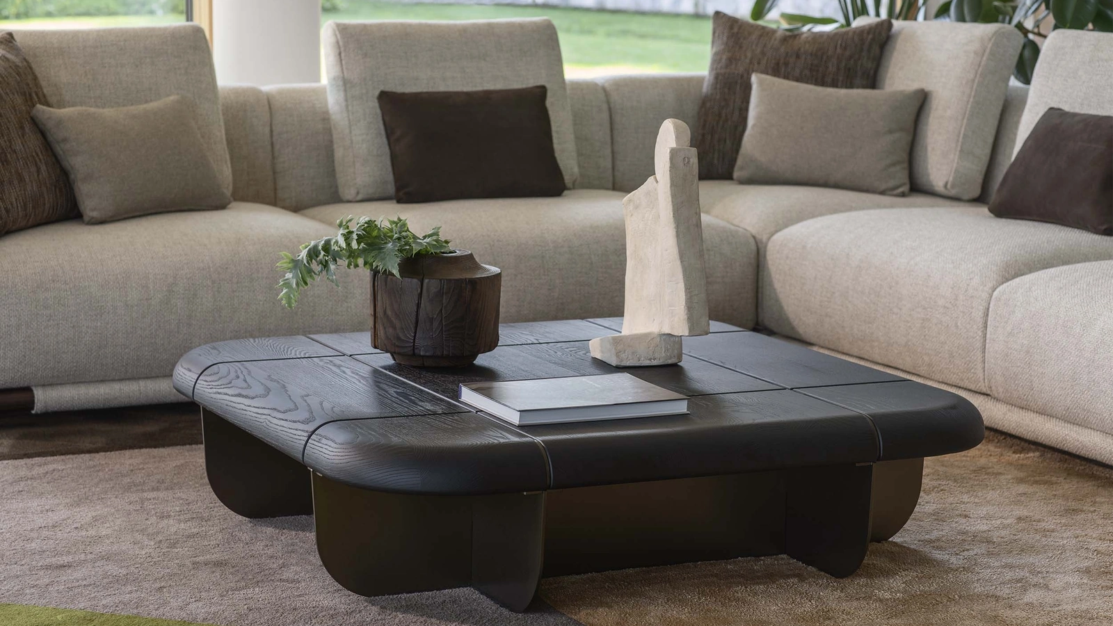Gen wooden coffee table by Flou