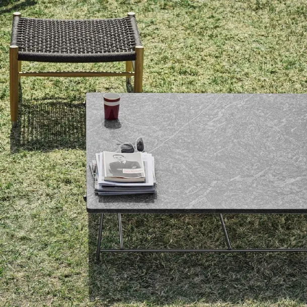 Any Day Outdoor Stone Side Table by Flexform