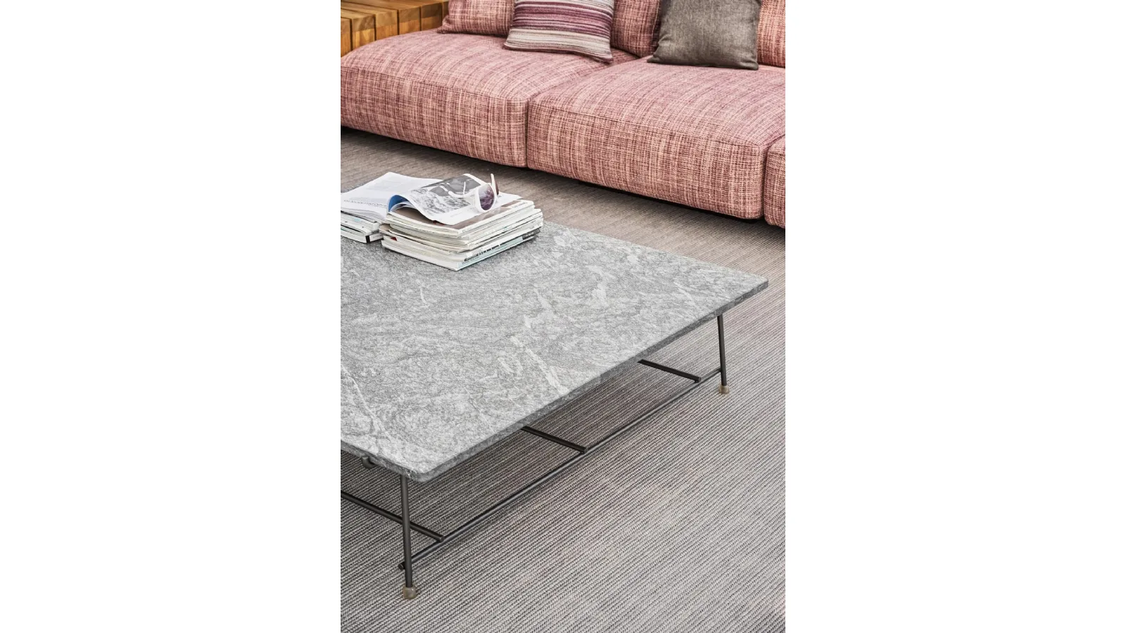 Any Day Outdoor stone side table by Flexform