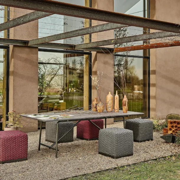 Any Day Outdoor stone table by Flexform