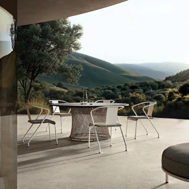 Calipso Cord metal chair by Flexform