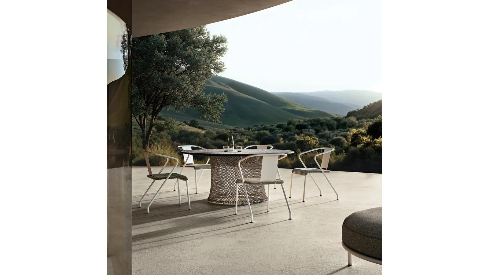 Calipso Cord metal chair by Flexform