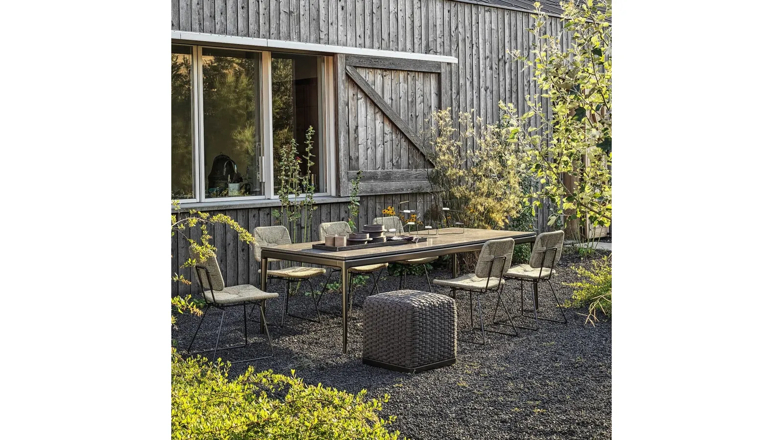 Echoes Outdoor Chair in polypropylene cord and metal by Flexform