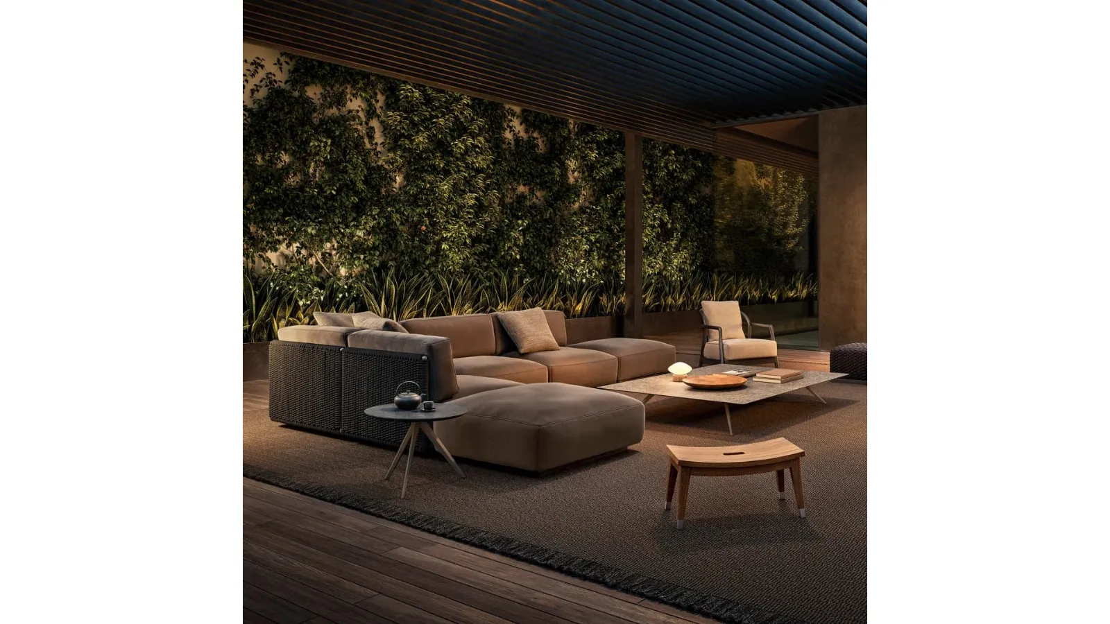 Eddy sofa steel frame with polypropylene fiber weave by Flexform