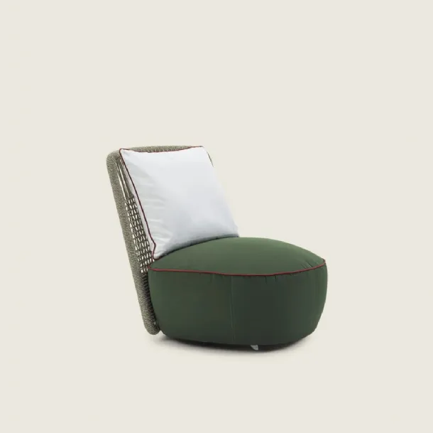 Everett Outdoor Armchair in braided polypropylene rope by Flexform