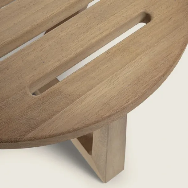Iroko Jiff Outdoor solid wood coffee table by Flexform