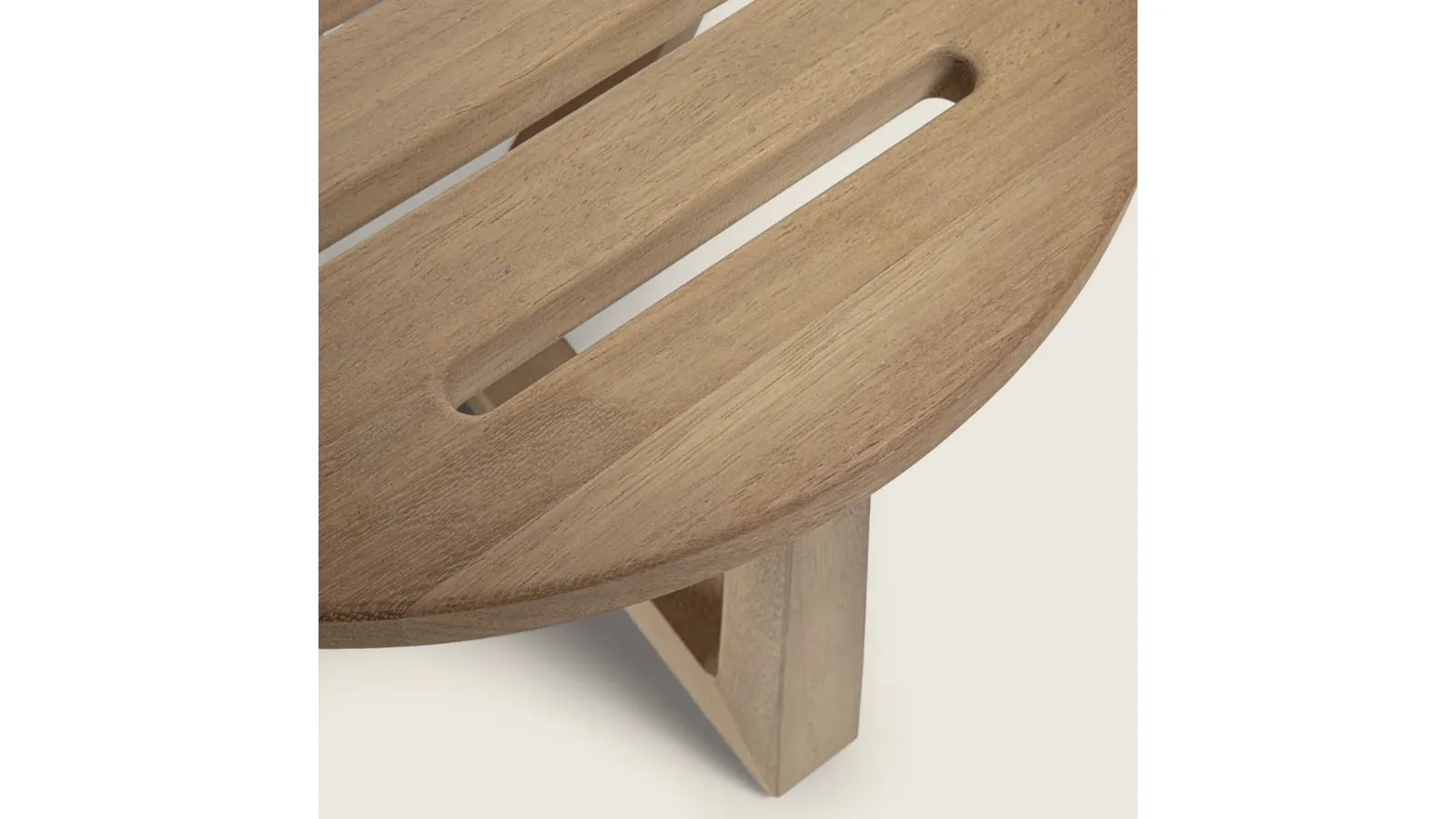 Iroko Jiff Outdoor solid wood coffee table by Flexform