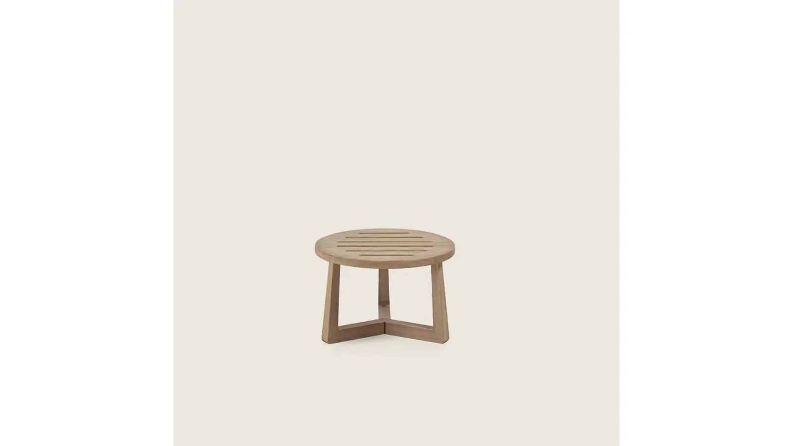 Solid Iroko Jiff Outdoor Side Table by Flexform