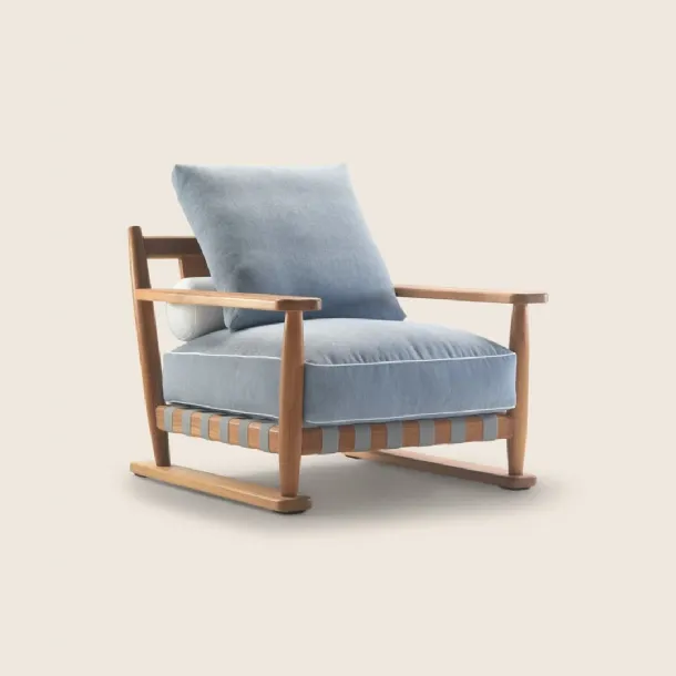 Meriggio armchair in solid wood by Flexform