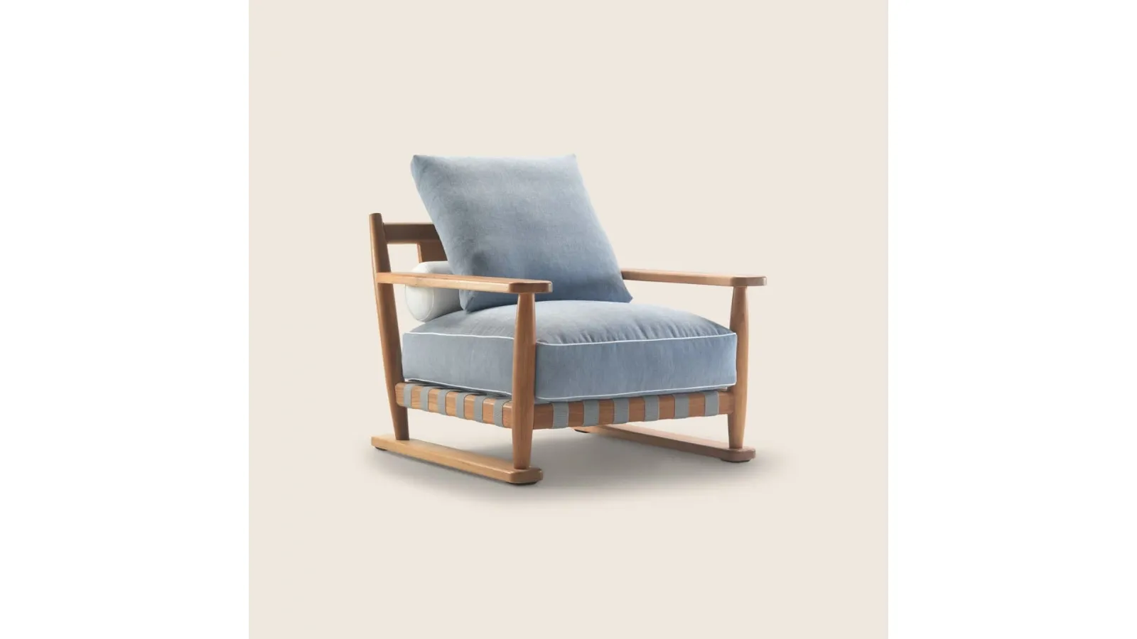 Meriggio armchair in solid wood by Flexform