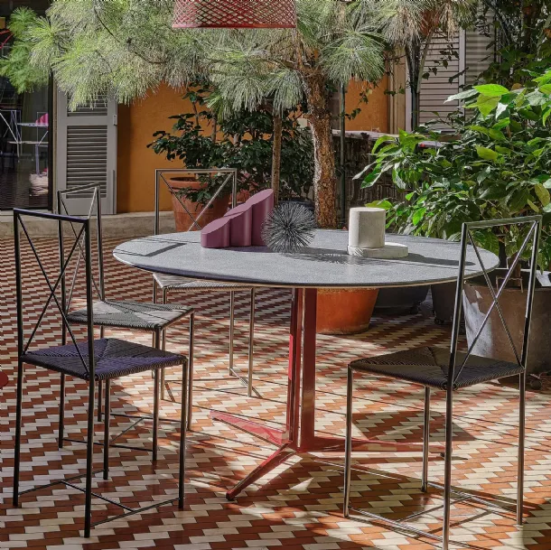 Moka Outdoor Steel Chair by Flexform