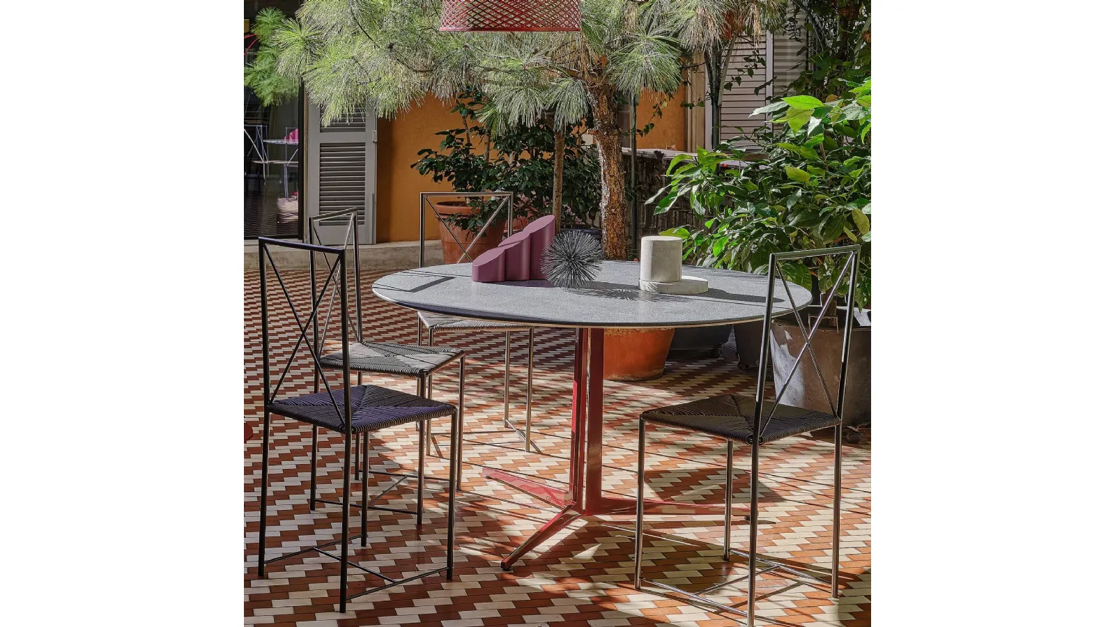 Moka Outdoor Steel Chair by Flexform