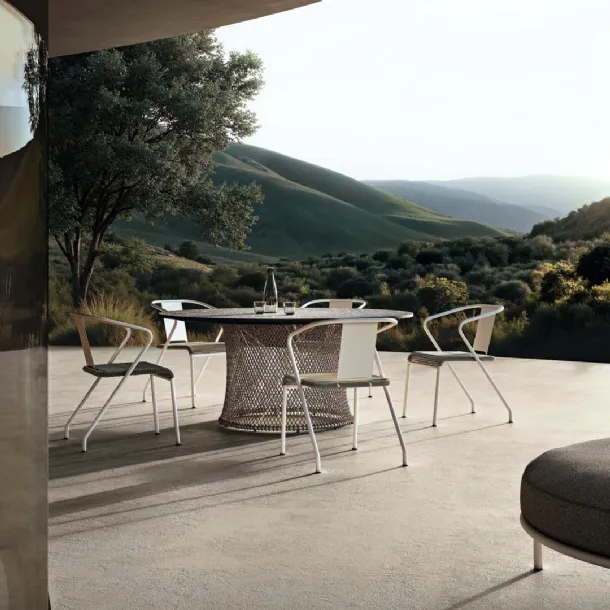Oasis stone table by Flexform