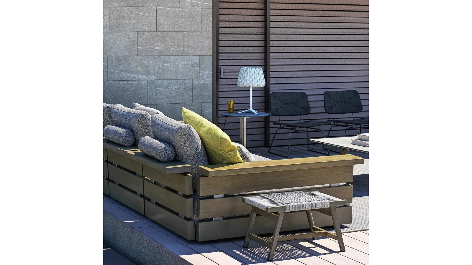 Ontario wooden sofa by Flexform