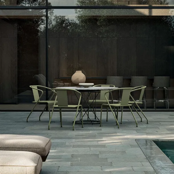 Torcello Outdoor Stone Table by Flexform