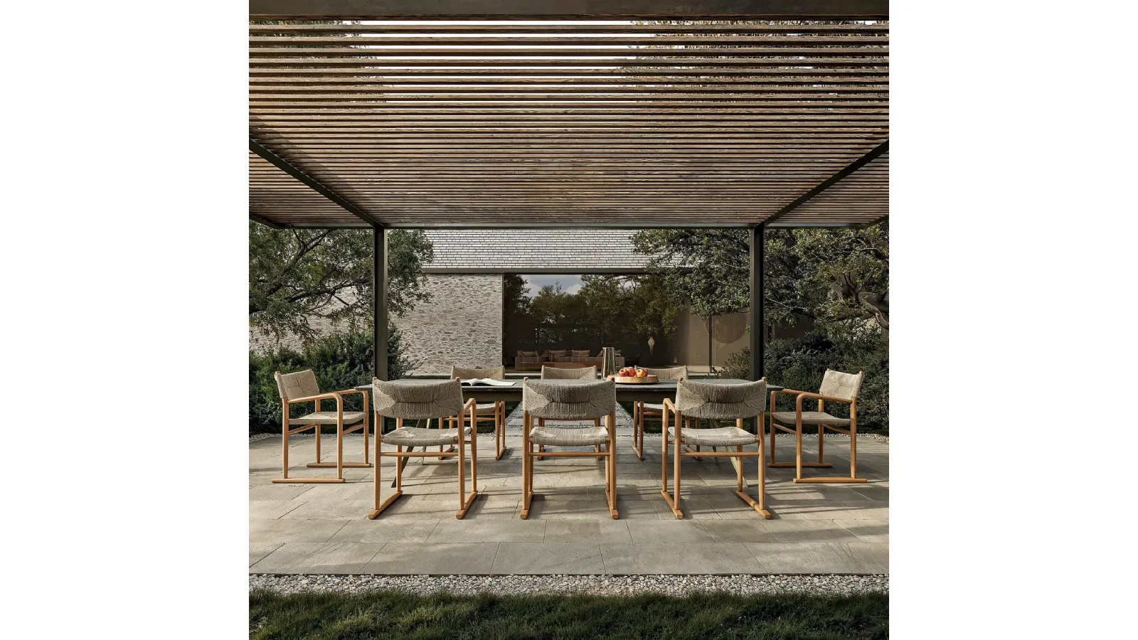 Zefiro Outdoor Stone Table by Flexform