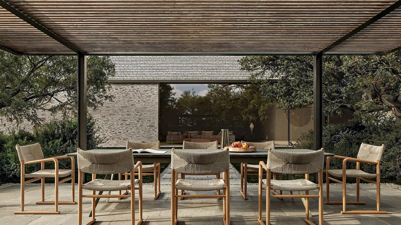 Solid Iroko Kim chair by Flexform