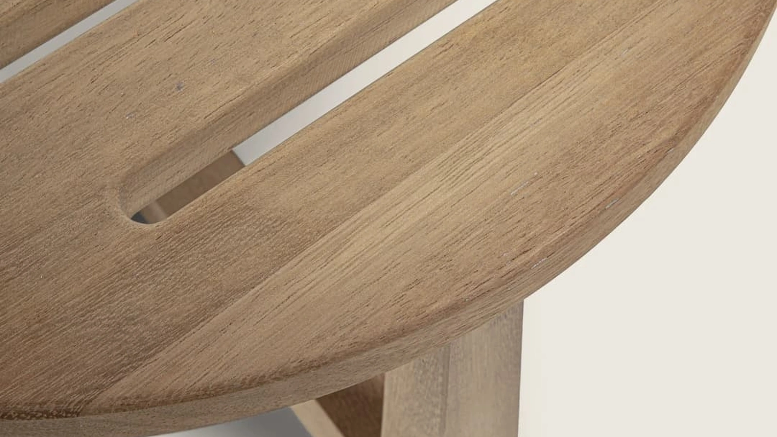 Iroko Jiff Outdoor solid wood coffee table by Flexform