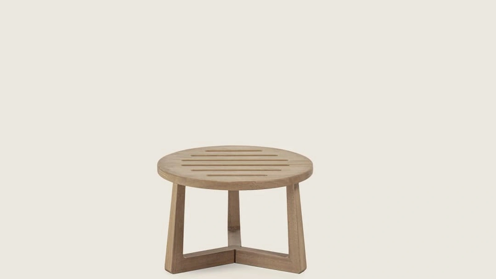 Solid Iroko Jiff Outdoor Side Table by Flexform